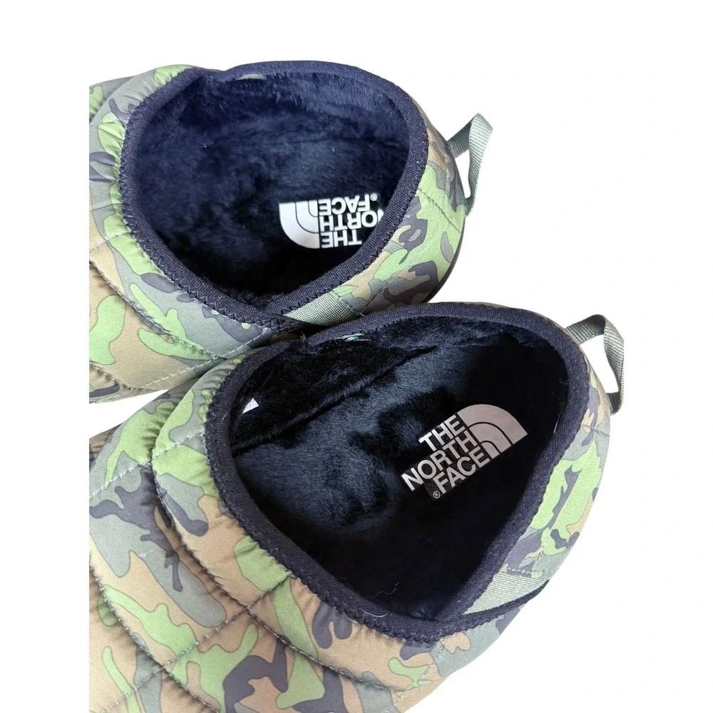 The North Face ThermoBall Traction Mules V Camo Slippers Mens 12 NF0A3UZN Green